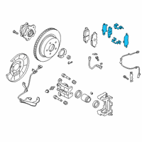 OEM 2020 Infiniti QX50 Hardware Kit-Rear Disc Brake Pad Diagram - D4080-5NA0A