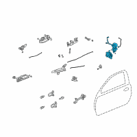 OEM 2002 Honda Insight Lock Assembly, Right Front Door Power Diagram - 72110-S3Y-A01