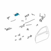 OEM 2006 Honda Insight Handle Assembly, Passenger Side Door (Outer) (Silverstone Metallic) Diagram - 72140-S3Y-003ZD