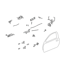 OEM 2005 Honda Insight Rod, R. RR. Inside Lock Diagram - 72133-S3Y-003