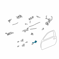 OEM 2003 Honda Insight Checker, Passenger Side Door Diagram - 72340-S3Y-003