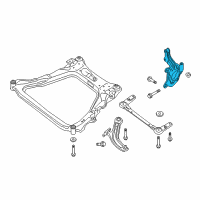 OEM 2017 Nissan Rogue Knuckle Spindle-LH Diagram - 40015-4BA0A