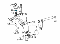 OEM 2003 Chevrolet Silverado 3500 Thermostat Seal Diagram - 12680544