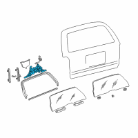 OEM 1997 Toyota 4Runner Regulator Diagram - 69807-35010