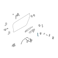 OEM 2014 Nissan GT-R Rod Key Lock LH Diagram - 80515-JF00A