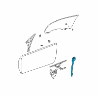 OEM 2001 Chrysler Sebring Channel-Front Door Glass Rear Diagram - 4880067AG