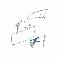 OEM 1999 Chrysler Sebring Front Passenger Side Window Regulator Diagram - 4724282AH