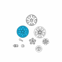OEM 2005 Toyota Highlander Wheel Diagram - 42611-48280