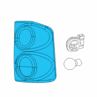 OEM 2008 Dodge Dakota Lamp-Tail Stop Backup Diagram - 55077605AD