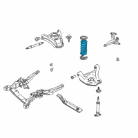 OEM 1989 Cadillac Brougham Coil Springs Diagram - 15599536