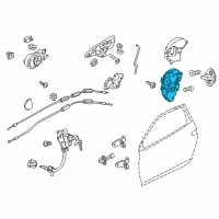 OEM 2013 Honda CR-Z Latch Assembly, Left Front Door Diagram - 72150-SZT-A02