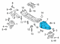 OEM 2020 Kia K900 Engine Mounting Support Bracket Diagram - 21826B1620