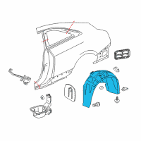 OEM 2015 Cadillac ATS Wheelhouse Liner Diagram - 23331658