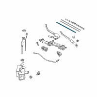 OEM 2011 Toyota Prius Blade Assembly Refill Diagram - 85214-30390