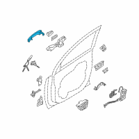 OEM 2013 Kia Sorento Door Outside Handle Assembly Diagram - 826512P710