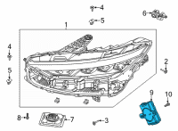 OEM Ford Mustang Mach-E CONTROL AND ACT. - H/LAMP LEVE Diagram - ML3Z-13K198-B