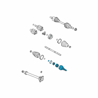 OEM 2009 GMC Acadia Outer Joint Assembly Diagram - 15855621