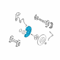 OEM 2006 Kia Rio5 Front Brake Disc Dust Cover Left Diagram - 517551E000