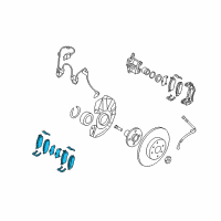 OEM 2009 Kia Rio Pad Kit-Front Brake Diagram - 581011GA00