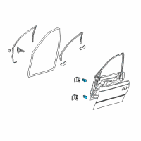 OEM Pontiac GTO Hinge, Front Side Door(Dr Side) Diagram - 92075344