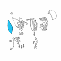 OEM 2017 Honda Civic Set Passenger Side, Mirror Complete Diagram - 76203-TBA-A01