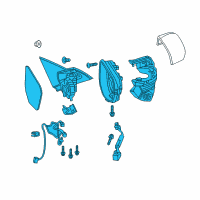 OEM 2016 Honda Civic Mirror Sub-Assembly, Passenger Side (Flat Black) Diagram - 76208-TBG-A01ZA