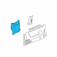 OEM 2006 GMC Savana 1500 Pillar Trim Diagram - 15104095