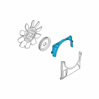 OEM 2009 Ford Explorer Sport Trac Upper Shroud Diagram - 6L2Z-8146-A