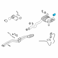 OEM 2013 BMW X1 Tailpipe Trim, Black Chrome Diagram - 18-30-7-559-999