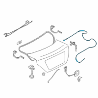 OEM 2019 Nissan Versa Cable Trunk Lid Diagram - 84652-3BA0A