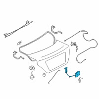 OEM 2018 Nissan Versa Note Trunk Lock Assembly Diagram - 84630-3AN0B