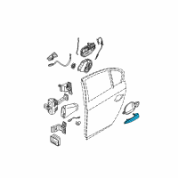 OEM BMW 528i Exterior Door Handle Front Right Outer Diagram - 51-21-6-961-444