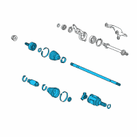 OEM 2013 Honda CR-Z Driveshaft Assembly, Driver Side Diagram - 44306-SZT-G51