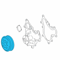 OEM 2021 Lexus LX570 PULLEY, Water Pump Diagram - 16173-0S011