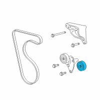 OEM 2004 GMC Savana 1500 Serpentine Idler Pulley Diagram - 12580774