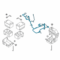 OEM Ford Positive Cable Diagram - JC3Z-14300-A