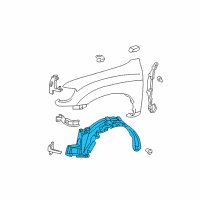 OEM 2004 Toyota Tundra Fender Liner Diagram - 53875-0C030