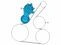 OEM 2020 Nissan Versa Tensioner Assy-Auto Diagram - 11955-5RF0A