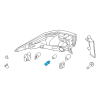 OEM 2015 Nissan Pathfinder Rear Combination Lamp Socket Assembly Diagram - 26243-EA80A