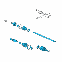 OEM 2014 Honda CR-Z Driveshaft Assembly, Passenger Side Diagram - 44305-SZT-A01