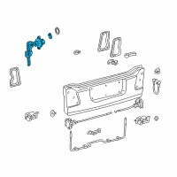 OEM 2005 Lexus LX470 Back Door Lock Cylinder & Key Set Diagram - 69055-60171