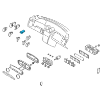 OEM Hyundai Tiburon Switch Assembly-Hazard Diagram - 93790-2C000