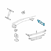OEM 2000 Toyota Tacoma Shackle Kit, Rear Spring Diagram - 04483-04030