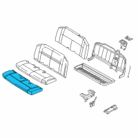 OEM 2009 Ford E-350 Super Duty Seat Cushion Pad Diagram - 8C2Z-1663840-B