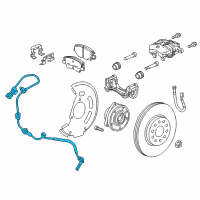 OEM 2016 Chevrolet Volt Front Speed Sensor Diagram - 39124497