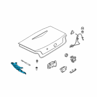 OEM 2006 BMW Z4 Left Trunk Lid Hinge Diagram - 41-62-7-202-567