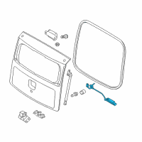 OEM 2012 Kia Soul Back Door Outside Handle Assembly Diagram - 812602K000