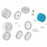 OEM 1998 Honda Civic Disk, Aluminum Wheel (14X5 1/2Jj) Diagram - 42700-S02-A01