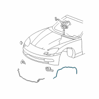 OEM 2013 Chevrolet Corvette Tube Asm-Headlamp Washer Solvent Container Filler Diagram - 10447308