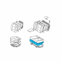 OEM 2004 Toyota Tundra Seat Cushion Pad Diagram - 71612-0C020
